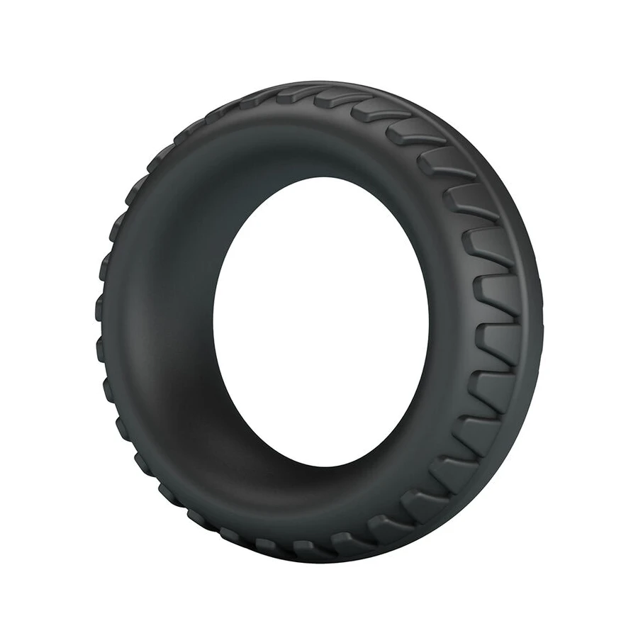 CRAZY BULL - MERRITT TEXTURED SILICONE COCK RING BLACK